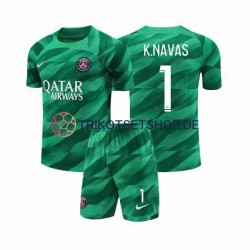 Paris Saint-Germain K.NAVAS 1 2023-2024 Torwart Kinder Trikotset Heim Kurzarm