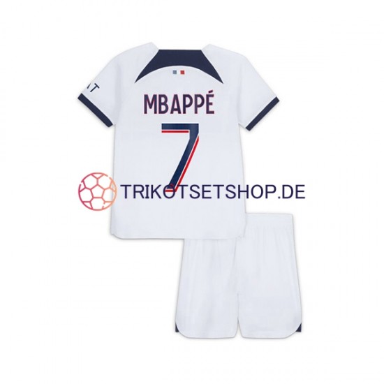 Paris Saint-Germain Mbappé Kylian 7 2023-2024 Kinder Trikotset Auswärts Kurzarm