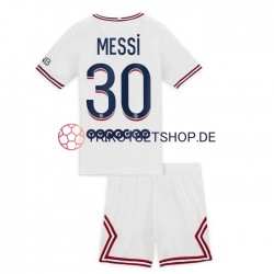 Paris Saint-Germain Lionel Messi 30 2021-2022 Kinder Trikotset Viertes Kurzarm