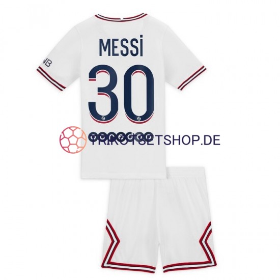 Paris Saint-Germain Lionel Messi 30 2021-2022 Kinder Trikotset Viertes Kurzarm