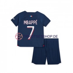 Paris Saint-Germain Mbappé 7 2023-2024 Kinder Trikotset Heim Kurzarm
