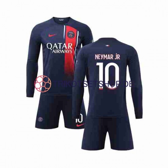 Paris Saint-Germain Neymar Jr 10 2023-2024 Kinder Trikotset Heim Langarm