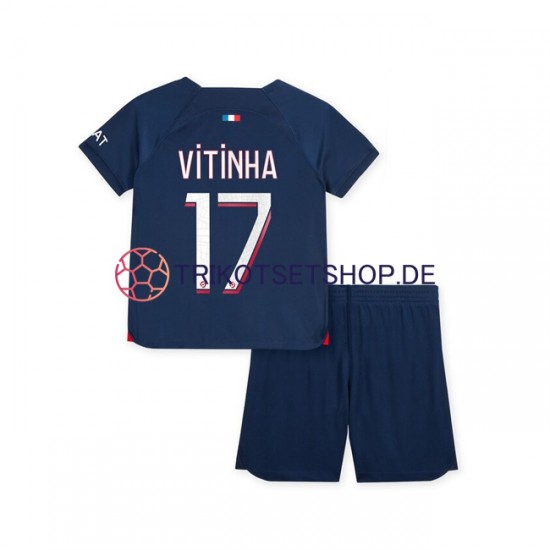 Paris Saint-Germain Vitinha 17 2023-2024 Kinder Trikotset Heim Kurzarm