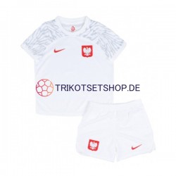 Polen World Cup 2022 Kinder Trikotset Heim Kurzarm