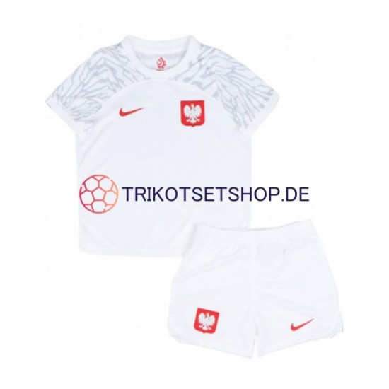 Polen World Cup 2022 Kinder Trikotset Heim Kurzarm