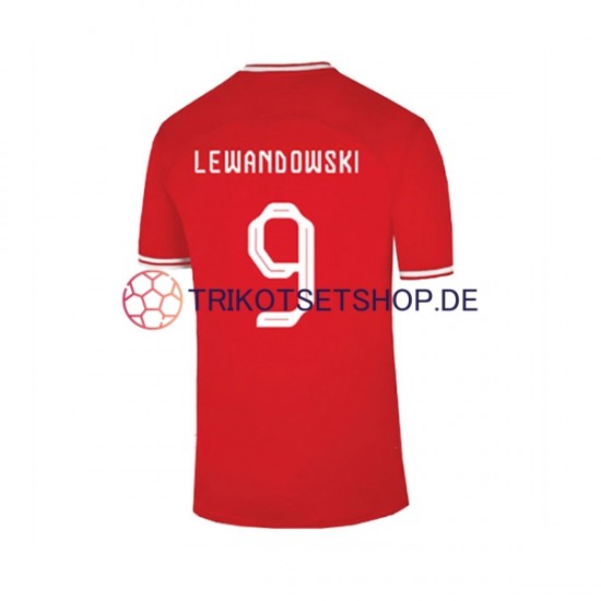 Polen Lewandowski 9 World Cup 2022 Herren Trikot Auswärts Kurzarm