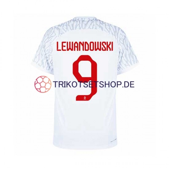 Polen Lewandowski 9 World Cup 2022 Herren Trikot Heim Kurzarm