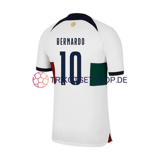 Portugal Bernardo 10 World Cup 2022 Herren Trikot Auswärts Kurzarm