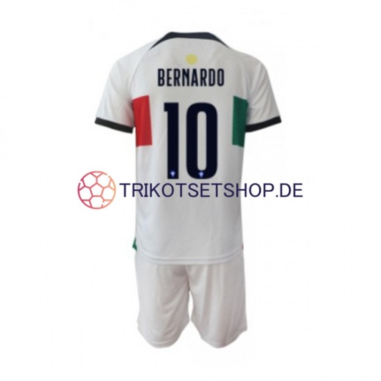 Portugal Bernardo 10 World Cup 2022 Kinder Trikotset Auswärts Kurzarm
