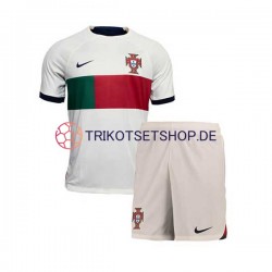 Portugal World Cup 2022 Kinder Trikotset Auswärts Kurzarm