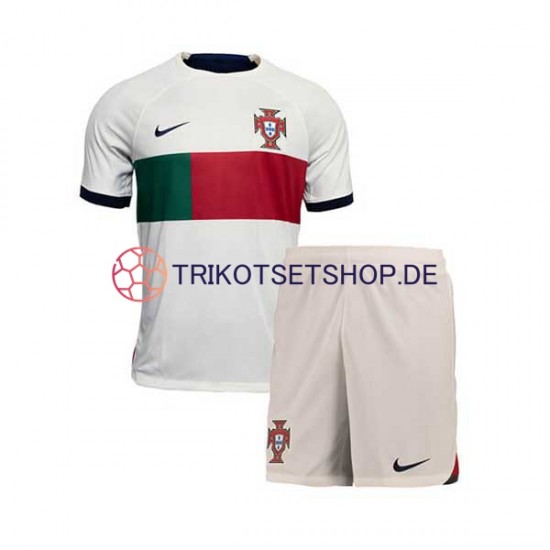 Portugal World Cup 2022 Kinder Trikotset Auswärts Kurzarm