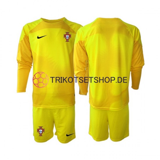 Portugal World Cup 2022 Torwart Kinder Trikotset Heim Langarm