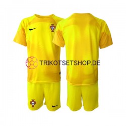 Portugal World Cup 2022 Torwart Kinder Trikotset Heim Kurzarm
