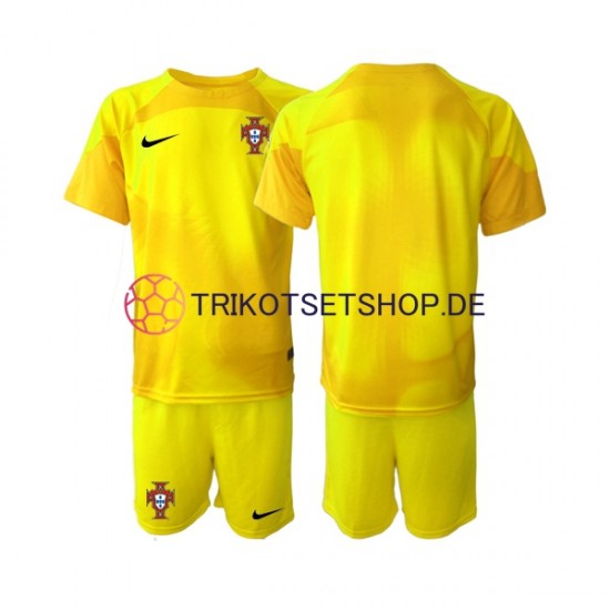 Portugal World Cup 2022 Torwart Kinder Trikotset Heim Kurzarm