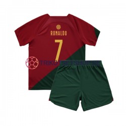 Portugal Ronaldo 7 World Cup 2022 Kinder Trikotset Heim Kurzarm