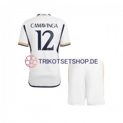 Real Madrid Camavinga 12 2023-2024 Kinder Trikotset Heim Kurzarm