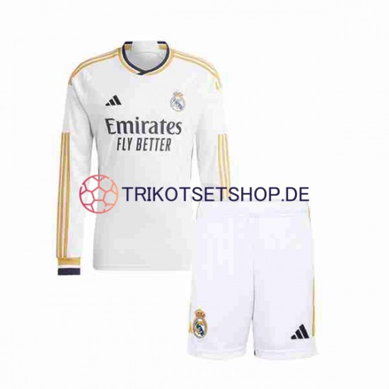 Real Madrid 2023-2024 Kinder Trikotset Heim Langarm