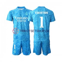 Real Madrid Courtois 1 2022-2023 Torwart Kinder Trikotset Heim Kurzarm