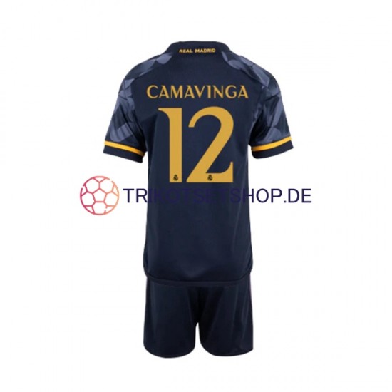Real Madrid EDUARDO CAMAVINGA 12 2023-2024 Kinder Trikotset Auswärts Kurzarm