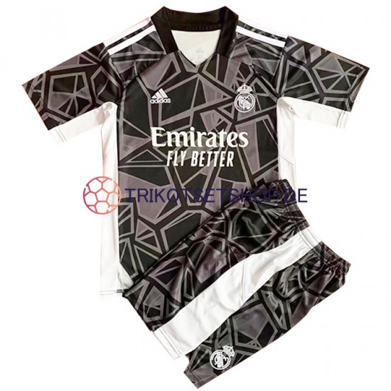 Real Madrid 2022-2023 Torwart Kinder Trikotset Auswärts Kurzarm