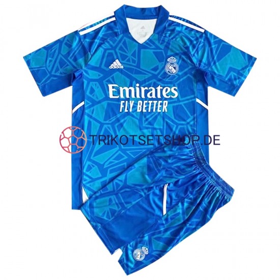 Real Madrid 2022-2023 Torwart Kinder Trikotset Heim Kurzarm