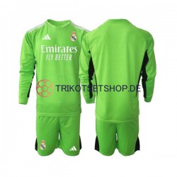 Real Madrid 2023-2024 Torwart Kinder Trikotset Heim Langarm