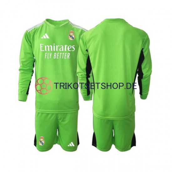 Real Madrid 2023-2024 Torwart Kinder Trikotset Heim Langarm