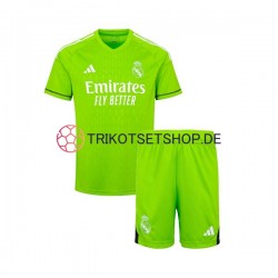 Real Madrid 2023-2024 Torwart Kinder Trikotset Heim Kurzarm