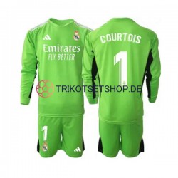 Real Madrid Thibaut Courtois 1 2023-2024 Torwart Kinder Trikotset Heim Langarm