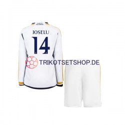 Real Madrid JOSELU 14 2023-2024 Kinder Trikotset Heim Langarm