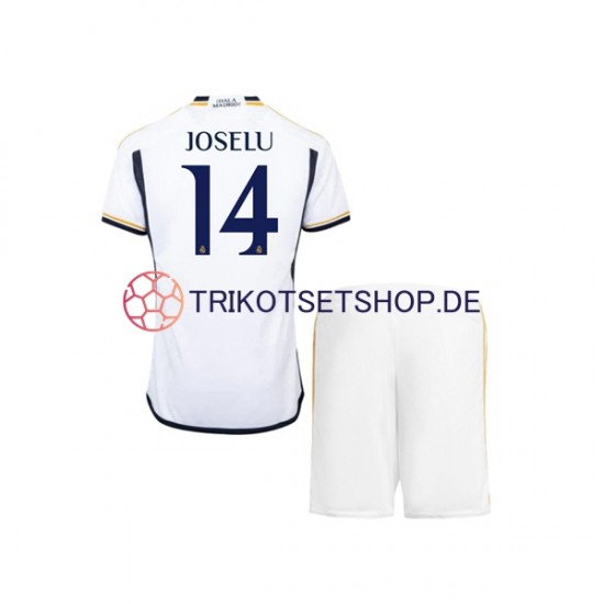 Real Madrid JOSELU 14 2023-2024 Kinder Trikotset Heim Kurzarm