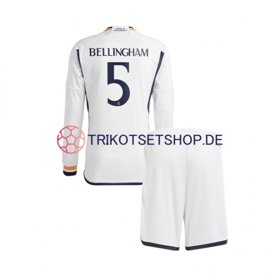 Real Madrid Jude Bellingham 5 2023-2024 Kinder Trikotset Heim Langarm
