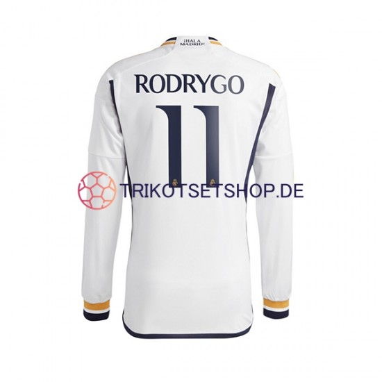 Real Madrid Rodrygo Goes 11 2023-2024 Herren Trikot Heim Langarm