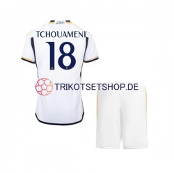 Real Madrid TCHOUAMENI 18 2023-2024 Kinder Trikotset Heim Kurzarm