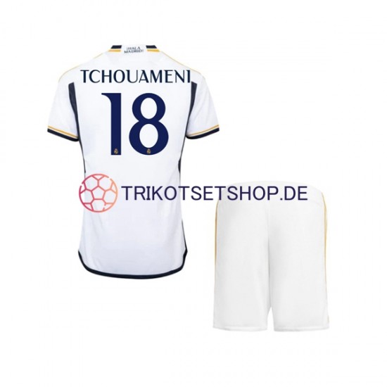 Real Madrid TCHOUAMENI 18 2023-2024 Kinder Trikotset Heim Kurzarm