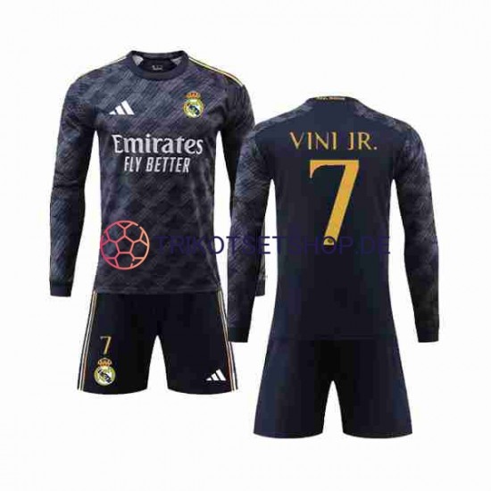 Real Madrid Vini Jr 7 2023-2024 Kinder Trikotset Auswärts Langarm