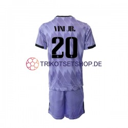 Real Madrid Vinicius Junior 20 2022-2023 Kinder Trikotset Auswärts Kurzarm