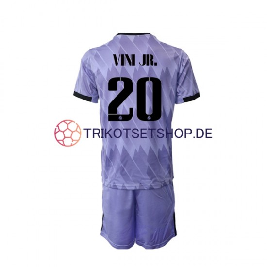 Real Madrid Vinicius Junior 20 2022-2023 Kinder Trikotset Auswärts Kurzarm