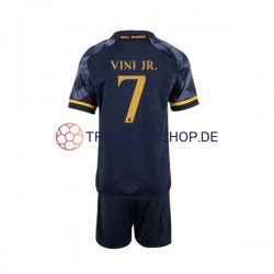 Real Madrid Vinicius Junior 7 2023-2024 Kinder Trikotset Auswärts Kurzarm