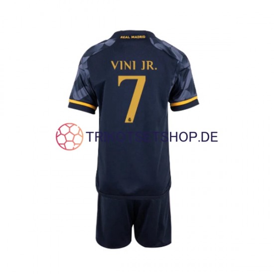 Real Madrid Vinicius Junior 7 2023-2024 Kinder Trikotset Auswärts Kurzarm