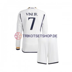 Real Madrid Vinicius Junior 7 2023-2024 Kinder Trikotset Heim Langarm