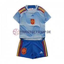 Spanien World Cup 2022 Kinder Trikotset Auswärts Kurzarm