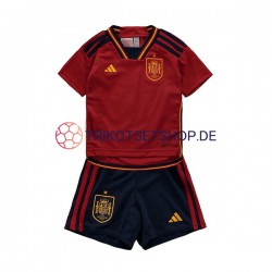 Spanien World Cup 2022 Kinder Trikotset Heim Kurzarm