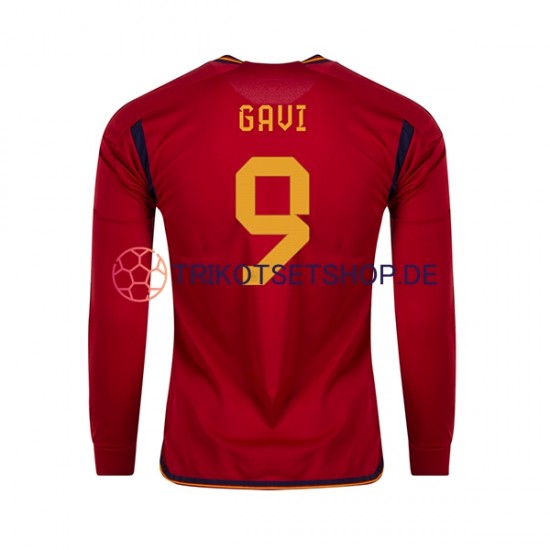 Spanien Gavi 9 World Cup 2022 Herren Trikot Heim Langarm