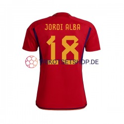 Spanien JORDI ALBA 18 World Cup 2022 Herren Trikot Heim Kurzarm
