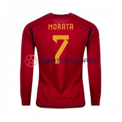 Spanien MORATA 7 World Cup 2022 Herren Trikot Heim Langarm