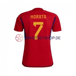 Spanien MORATA 7 World Cup 2022 Herren Trikot Heim Kurzarm