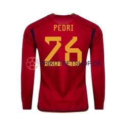 Spanien PEDRI 26 World Cup 2022 Herren Trikot Heim Langarm