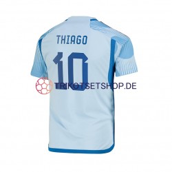 Spanien Thiago 10 World Cup 2022 Herren Trikot Auswärts Kurzarm
