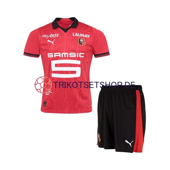 Stade Rennes 2023-2024 Kinder Trikotset Heim Kurzarm